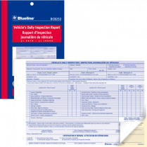 Blueline® Vehicle Daily Inspection Book 2 Part 31 sets 5-3/8" x 8"