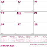 Brownline® Monthly Desk/Wall Calendar 24-1/4" x 19-1/8" English