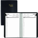 Brownline® Essential Daily Planner 1PPD 8" x 5" English Black
