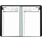 Brownline® Essential Daily Planner 1PPD 8" x 5" English Black