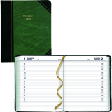 Brownline® Traditional Daily Diary Hard Cover 8-1/8" x 6-9/16" English Green