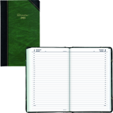 Brownline® Traditional Daily Diary Hard Cover 13-3/8" x 8" English Green