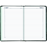 Brownline® Traditional Daily Diary Hard Cover 13-3/8" x 8" English Green