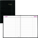 Brownline® Traditional Daily Hard Cover Bound Journal 10" x 7-7/8" Black English