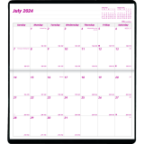 Brownline® Essential Monthly Pocket Planner Soft Cover 6-1/2" x 3-1/2" English Assorted Colours