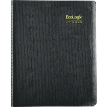 Brownline® EcoLogix® Weekly Diary 11" x 8-1/2" English Black