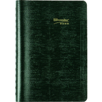 Brownline® Essential Daily Diary Twin Wire 8" x 5" English Green