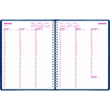 Brownline® Essential Weekly Diary Twin Wire 11" x 8-1/2" English Blue