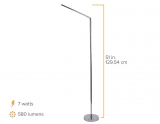 Bostitch® Minimalist LED Floor Lamp 51" Chrome