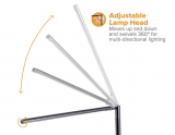 Bostitch® Minimalist LED Floor Lamp 51" Chrome