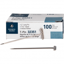 Business Source T-Pin 2" 100/box