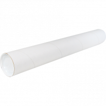 Mailing Tube with End Cap 24" x 2" White