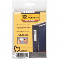 Cardinal® HOLDit!® Self-Adhesive Label Holders 1" x 3" 12/pkg