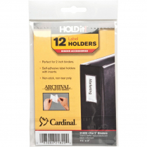 Cardinal® HOLDit!® Self-Adhesive Label Holders 1-3/8" x 3" 12/pkg