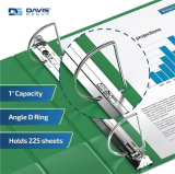 Davis Group® Essential D-Ring Binder 1" Green