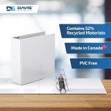 Davis Easyview Overlay D-Ring Binder 3" White