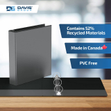 Davis Group Easyview Customizable O-Ring Binder 1-1/2" Black