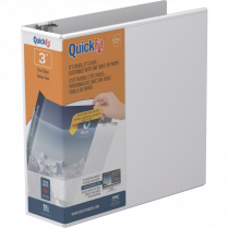 Davis Group QuickFit® View Round Ring Binder 3" White