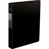 Davis Group® Note Size Round Ring Binder 9-1/2x6" - 1" Capacity Black