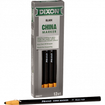 Dixon® Phano® Dry China Markers Black 12/box