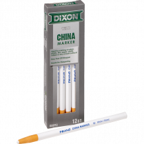 Dixon® Phano® Dry China Markers White 12/box