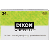 Dixon® White Pearl® Vinyl Erasers Medium 24/box