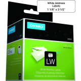 DYMO® LabelWriter® Standard Address Labels 1-1/8" x 3-1/2" White 350 labels per roll 2 rolls/box