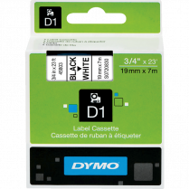 DYMO® D1™ Polyester Replacement Tape 3/4" Black on White