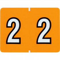 Pendaflex® Numeric Labels #2 Light Orange 500/box
