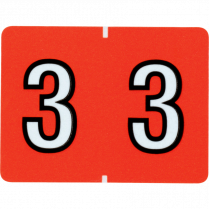 Pendaflex® Numeric Labels #3 Dark Orange 500/box