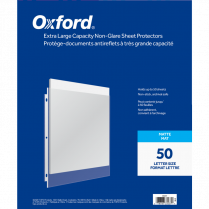 Oxford® Extra Large Capacity Heavyweight Page Protectors 3mil Letter 50/box