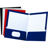 Oxford® Showfolio™ Laminated Twin Pocket Portfolio White