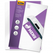 Fellowes® Laminating Pouches Menu Size 25/pkg