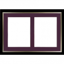 St. James® Certificate Frame 18-1/2" x 22-1/2" Double Black Frame with Burgandy Mat