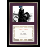 St. James® Certificate Frame 18-1/2" x 22-1/2" Double Black Frame with Burgandy Mat
