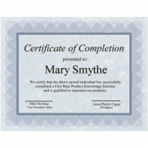 St. James® Regent Certificates Blue & Silver 100/pkg