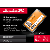 GBC® Ultra Clear™ Laminating Film Pouches Government/ID Card, 100/box