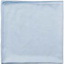 Globe™ Glass and Mirror Microfibre Cloth 14" x 14" Blue 10/pkg