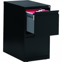 Global® G-Series Pedestal 2 File Drawers 23" Deep Black