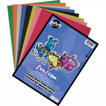 Hilroy Funtime® Construction Paper 9" x 12" 96 Sheets per Pad Assorted Colours