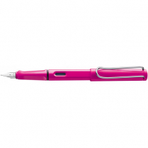 Lamy Safari Fountain Pen Pink Body Fine Point Blue Ink