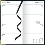 Letts Classic Slim Weekly Planner 3-1/4" x 6-5/8" Black