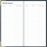 Letts Classic Slim Weekly Planner 3-1/4" x 6-5/8" Black
