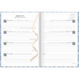 Letts® Morocco Weekly Planner Sewn bound 8-1/4" x 5-7/8" Multilingual Blue
