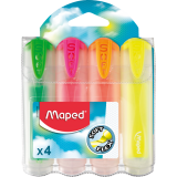 Maped® Soft Highlighters Chisel Tip Assorted Colours 4/pkg