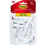 Command™ Adhesive Medium Mounting Hooks White 20/pkg