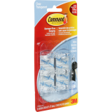 Command™ Adhesive Mini Hooks Clear 6/pkg