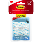Command™ Adhesive Mini Hooks Clear 18/pkg