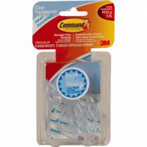 Command™ Adhesive Medium Mounting Hooks Clear 6/pkg