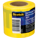 Scotch® Barricade Tape Caution 3" English Yellow